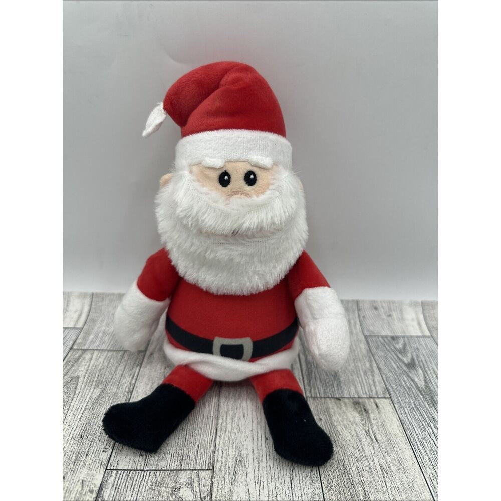 Fetch for Pets Rudolph Santa Claus Plush Stuffed Animal Toy 10" Squeaks